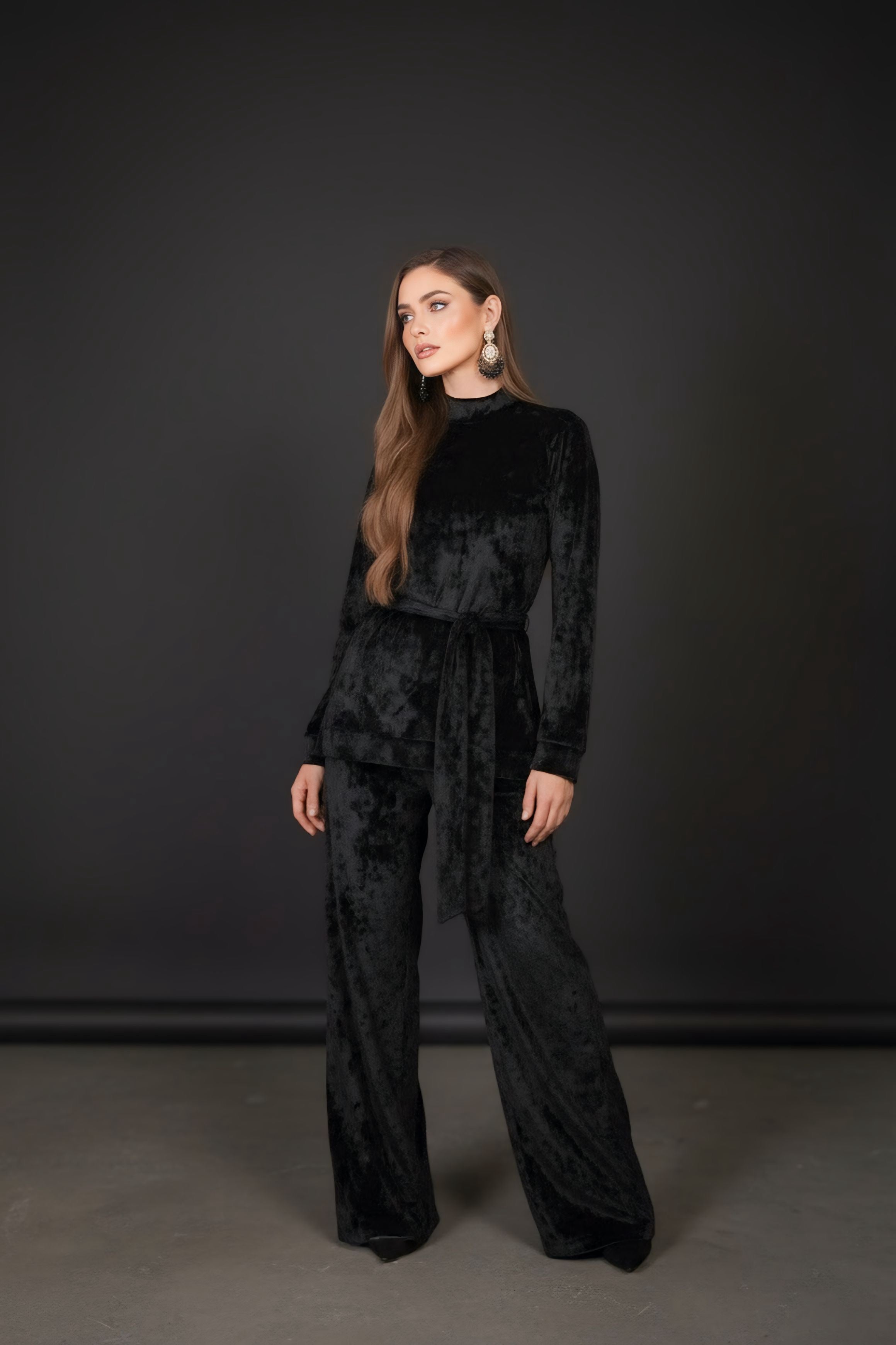 Fit & Flare Velvet Set