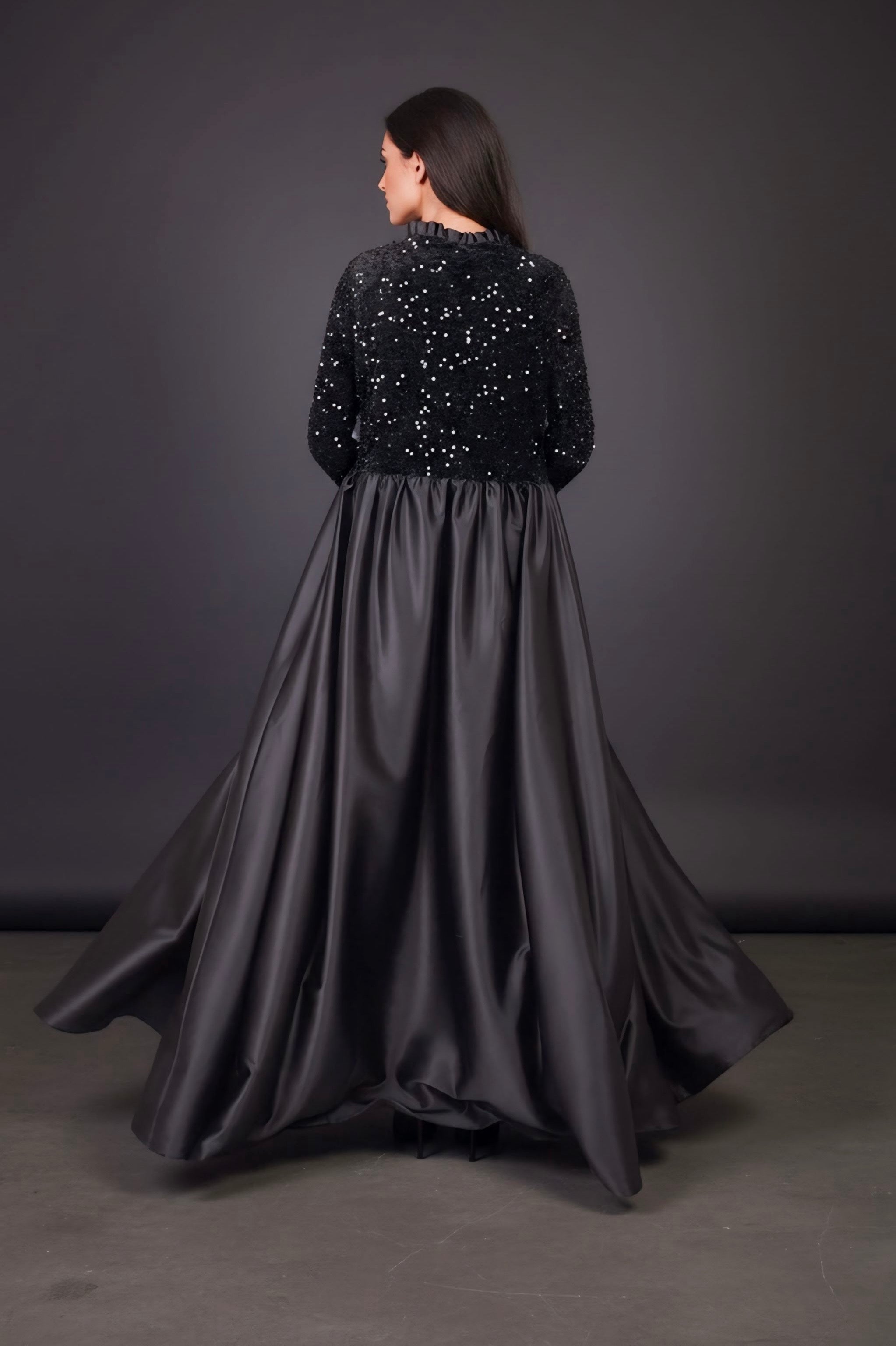 Royal Ruffle Abaya Dress