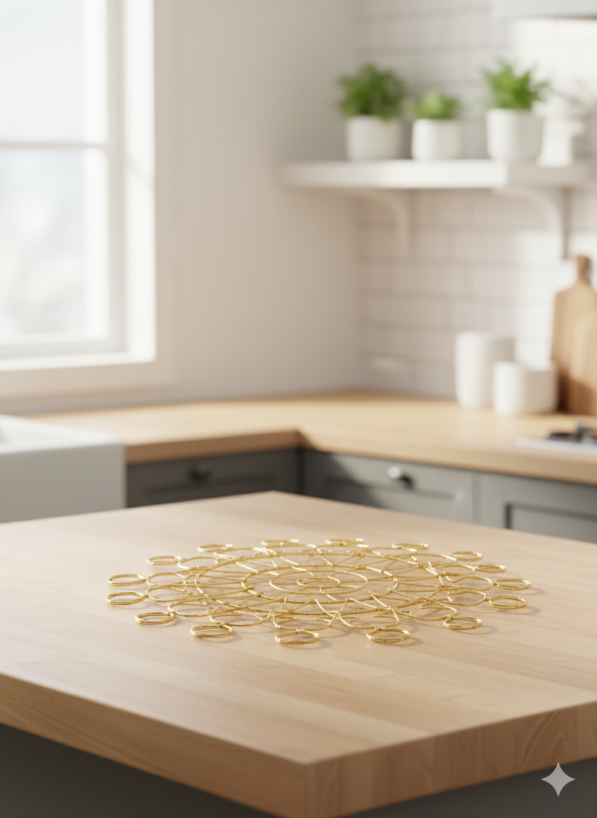 Multi-Shape Gold Wire Basket