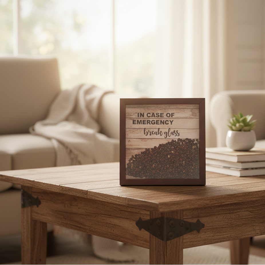 In Case Of Emergency Coffee Frame