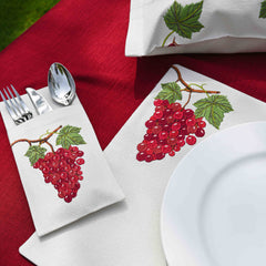 Grapevine Cutlery Sleeve Set Of 6