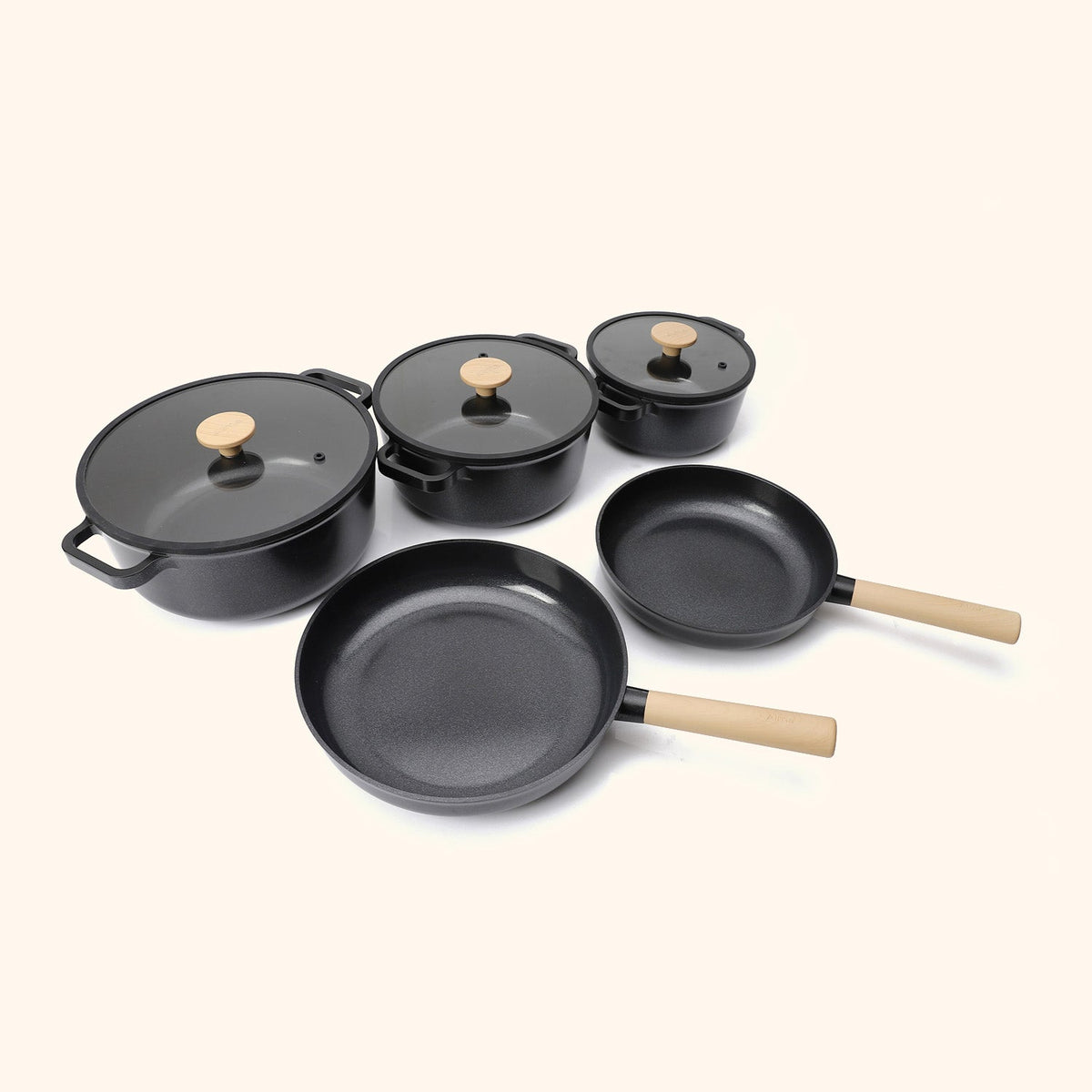 5-Piece Alma Ceramic Cookware Set (Handles included)