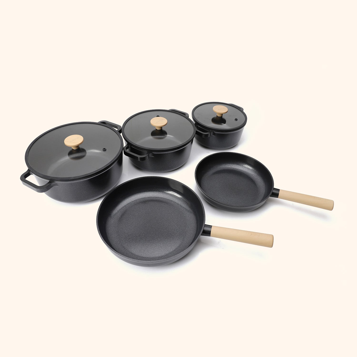 5-Piece Alma Ceramic Cookware Set (Handles included)