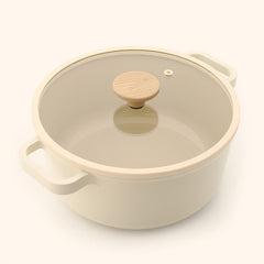 Alma Ceramic Pot  With Glass Lid