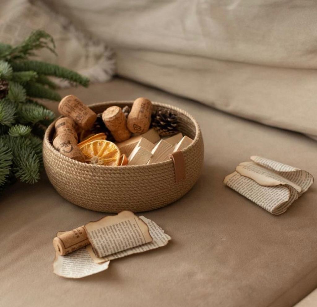 Handmade woven storage