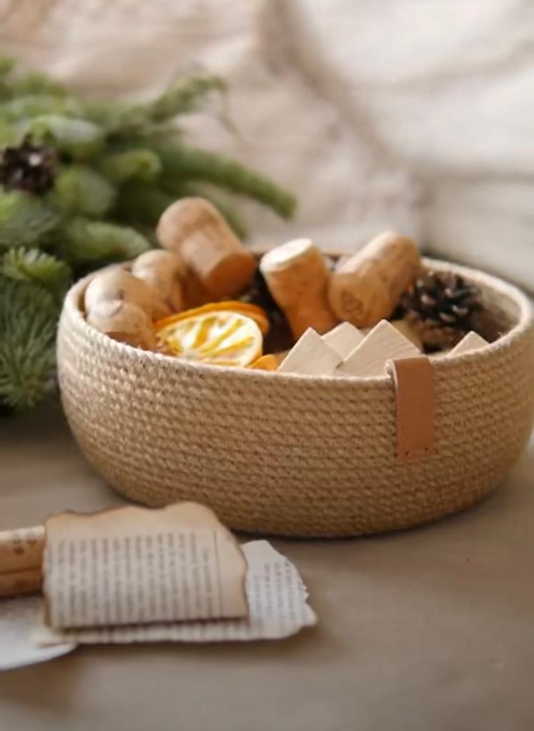 Handmade woven storage