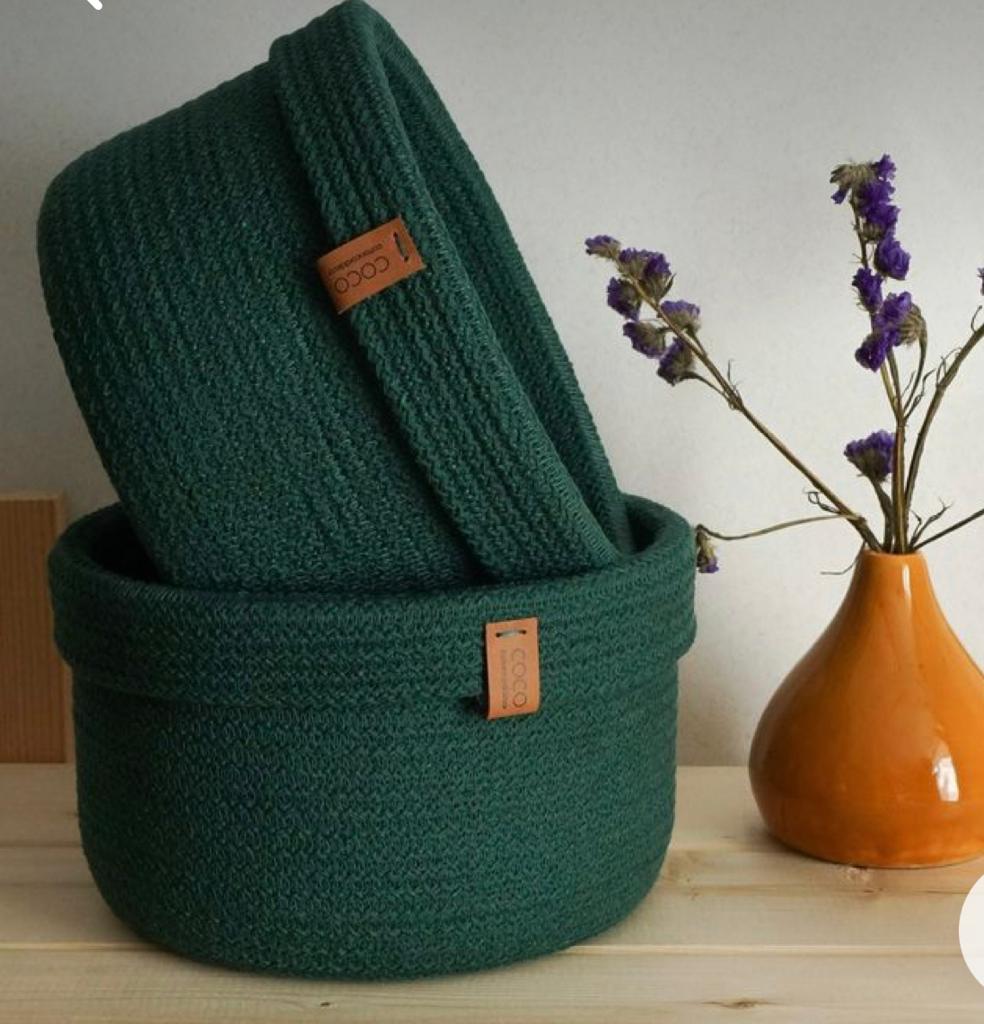 organizer & Storage basket Set - Green