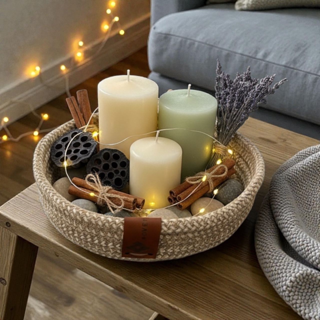 Handmade Woven Cotton small round plate