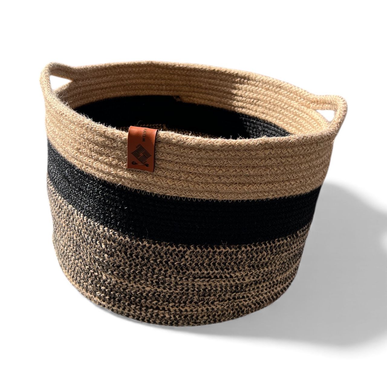 Handmade Woven Cotton laundry basket