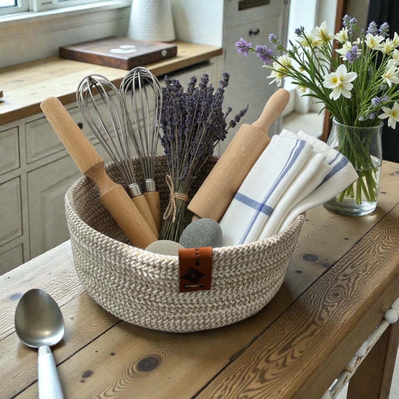 Handmade Woven Cotton round plate