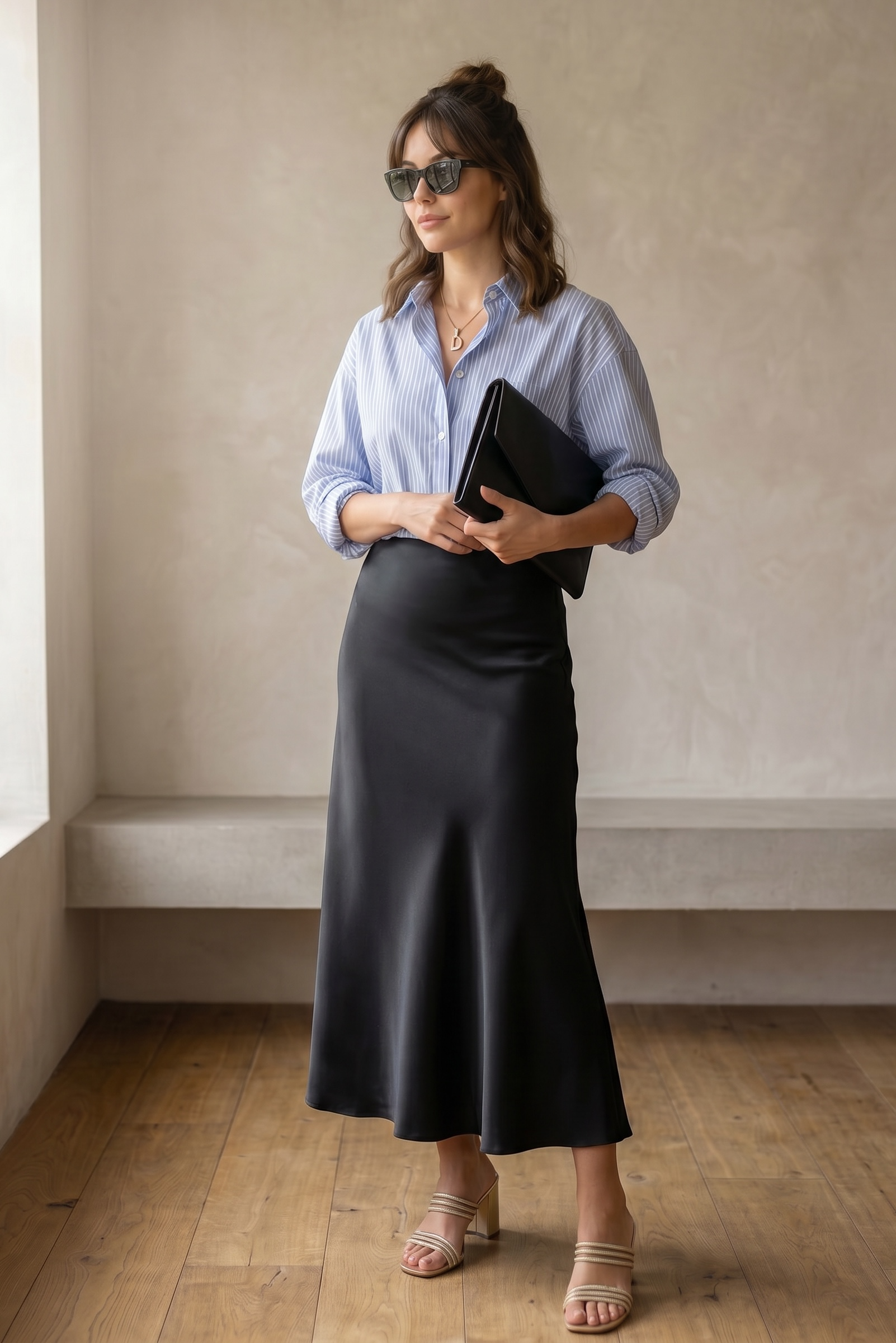 Fluid Satin Skirt
