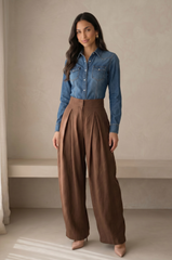 Pleated Wide Leg Pants