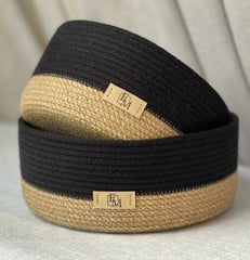 Organizer & Storage Jute basket Black/Beige