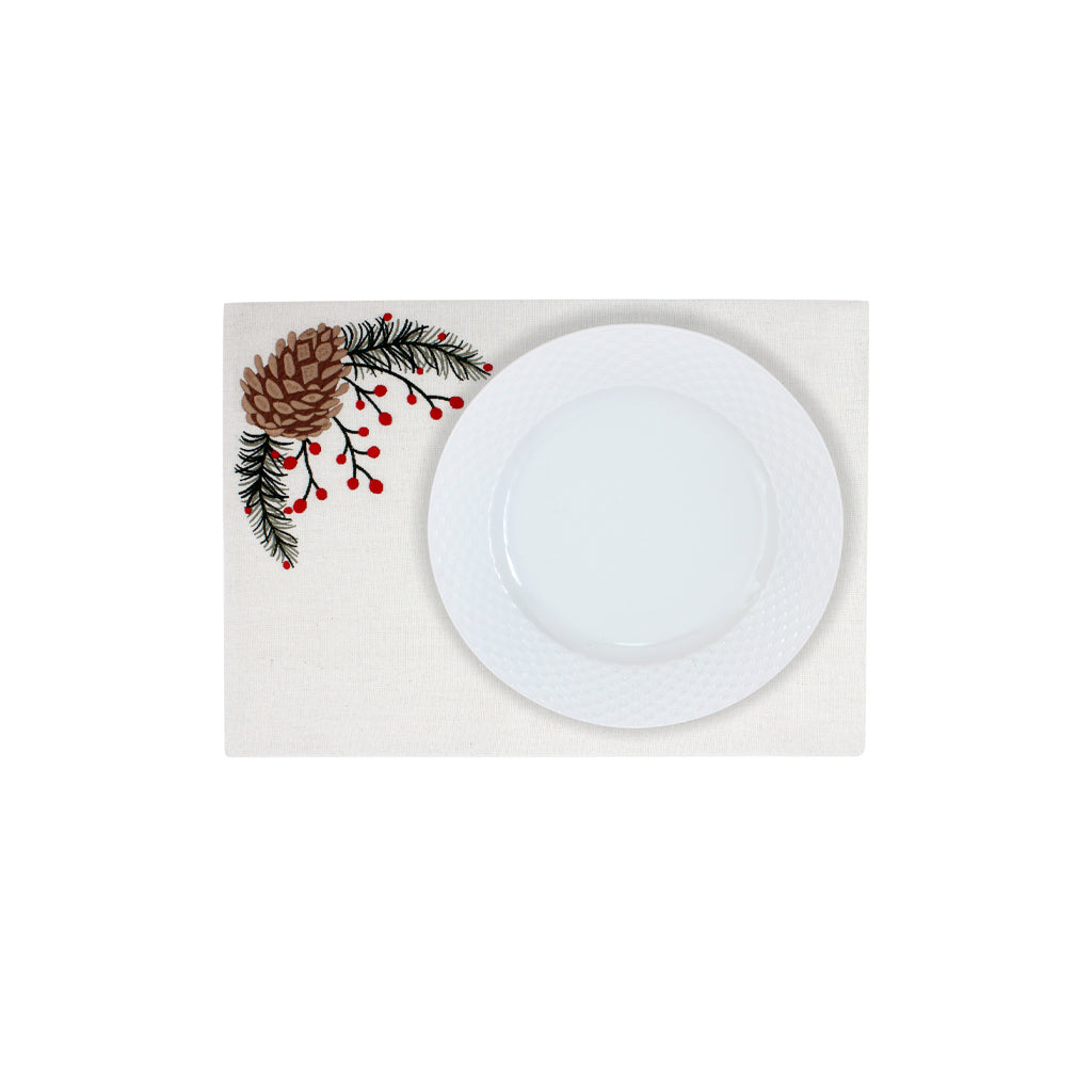 Pine Cone Blossom Placemats Set Of 6