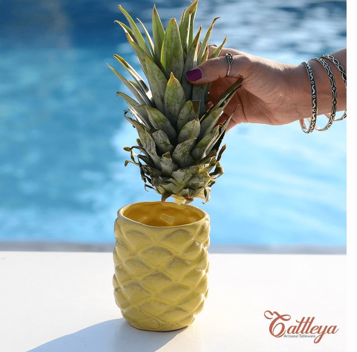 Piña pottery cup