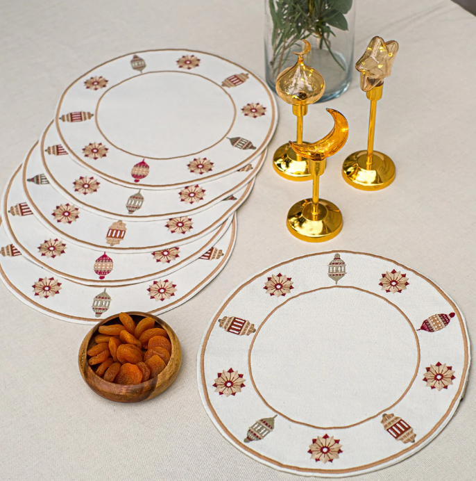 Earthy Lanterns Placemats Set