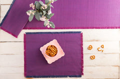 Purple placemat 6pieces - pure linen