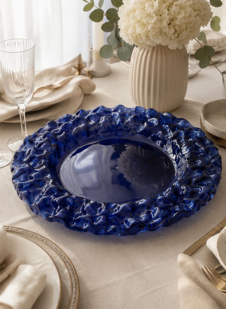 Handcrafted Glass Bubble serving Dish