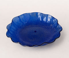 Handcrafted Glass Textured Serving Bowl