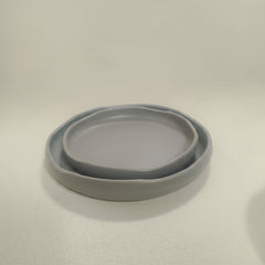 Organic Edge Pottery Plate Set
