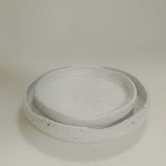 Organic Edge Pottery Plate Set