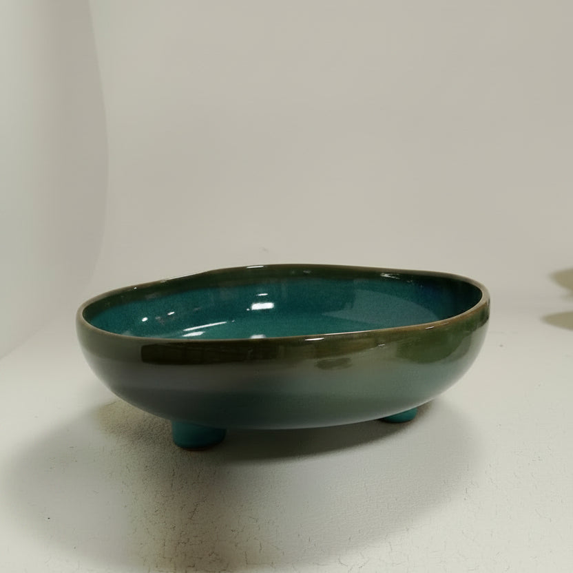 Footed Pottery Plate