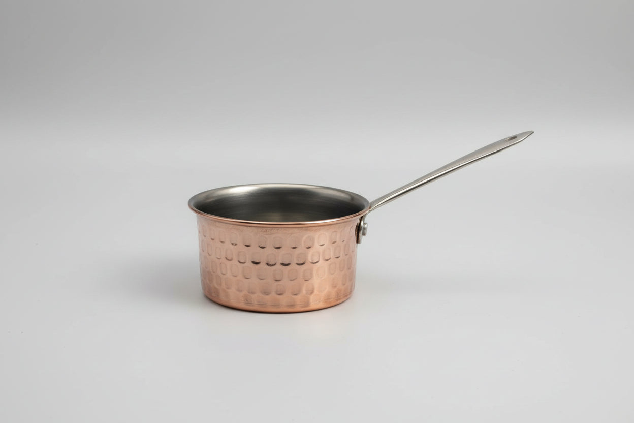 Handmade Hammered Copper Butter Pot