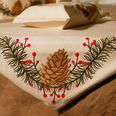 Pine Cone Blossom Table Runner