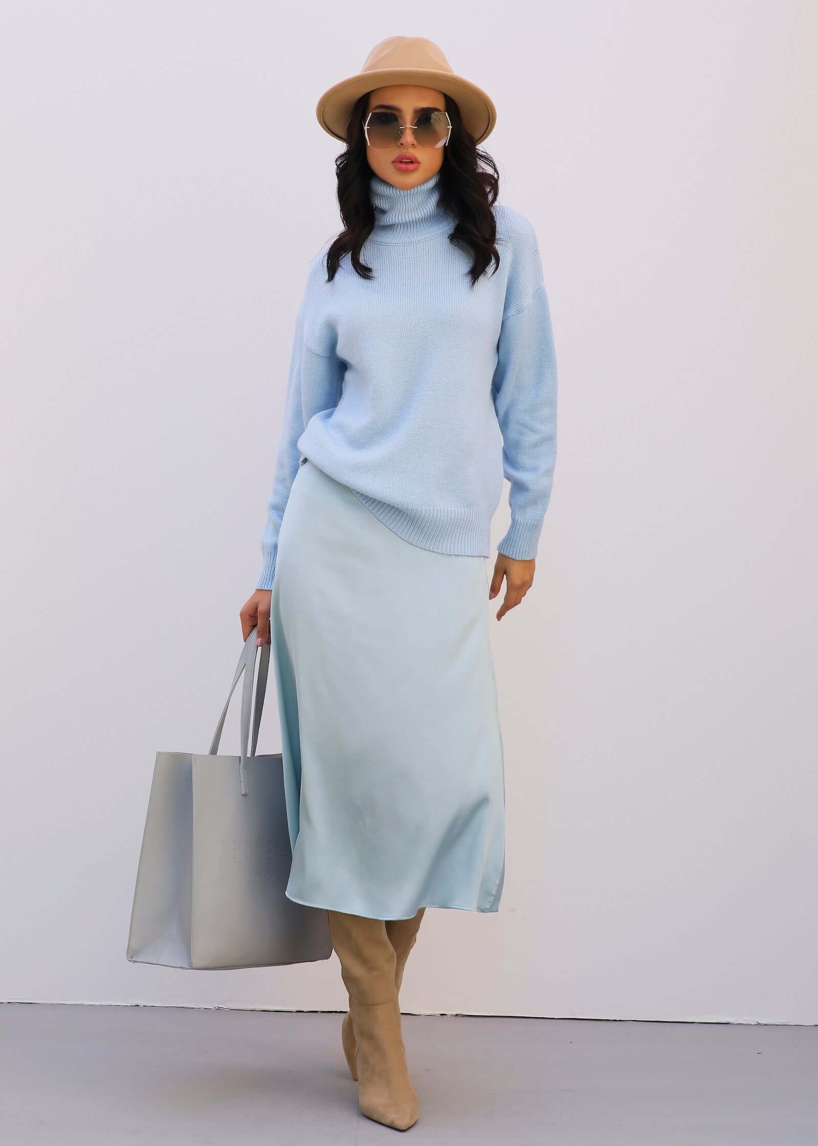 Satin All Seasons Midi Skirt