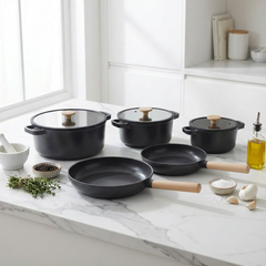 5-Piece Alma Ceramic Cookware Set (Handles included)
