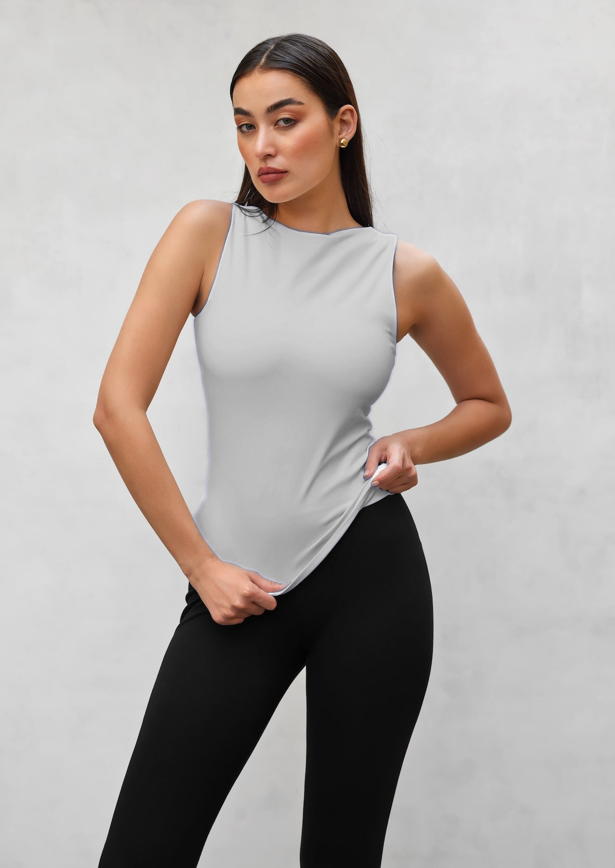 2 x 1 Lycra Basic Top