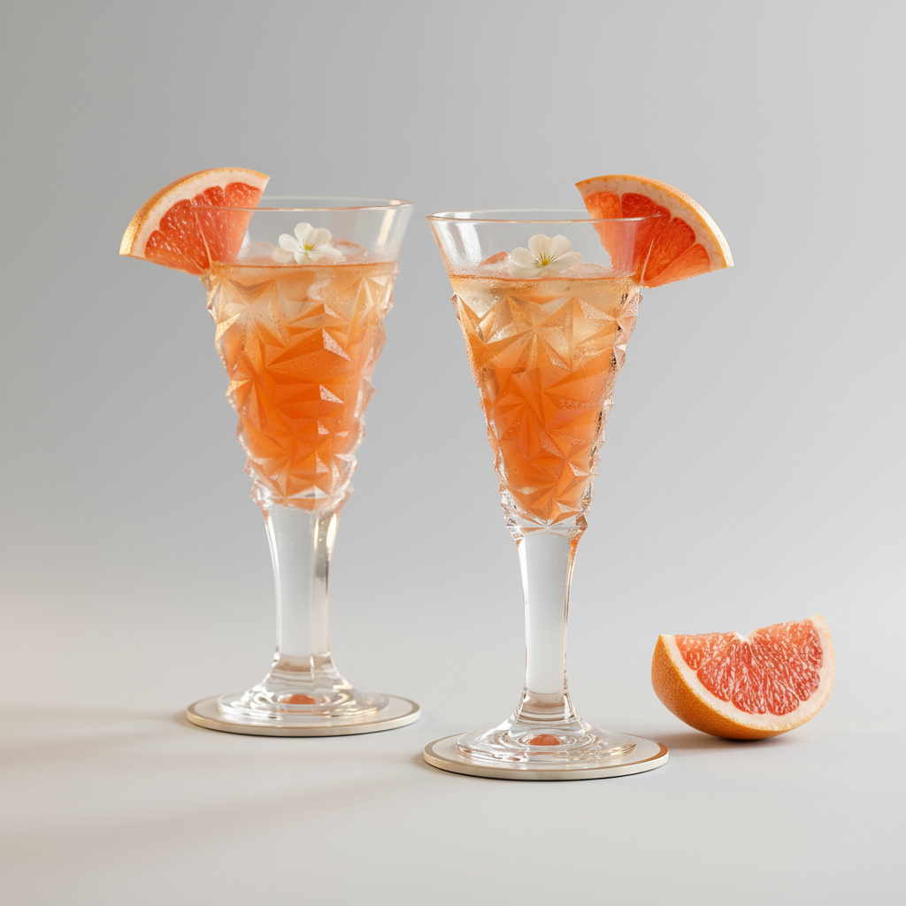 La Rose Crystal Cocktail Glasses Set