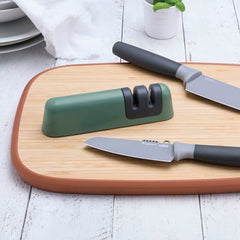 Knife Sharpener With Two Stages Green